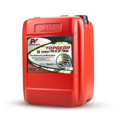 Трансмиссионное масло PetroViscol TOPGEAR SYN GT EP 75W-80 20 л